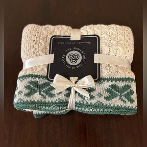 100% Merino Wool Shamrock Blanket